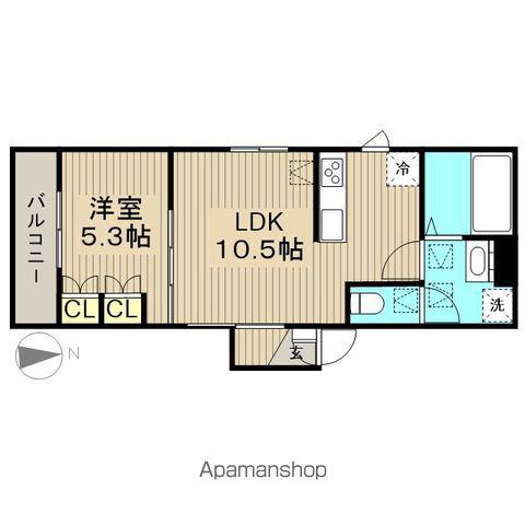 プラネッツ(1LDK/1階)の間取り写真