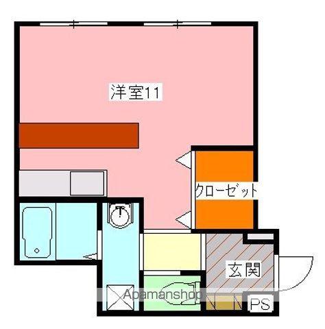 メソンヒラカタⅡ(ワンルーム/1階)の間取り写真