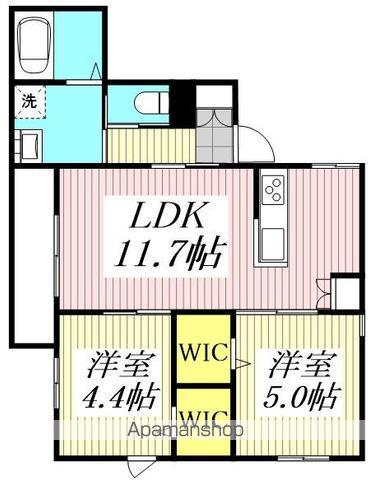 TOMUSEI Ⅵ(2LDK/1階)の間取り写真