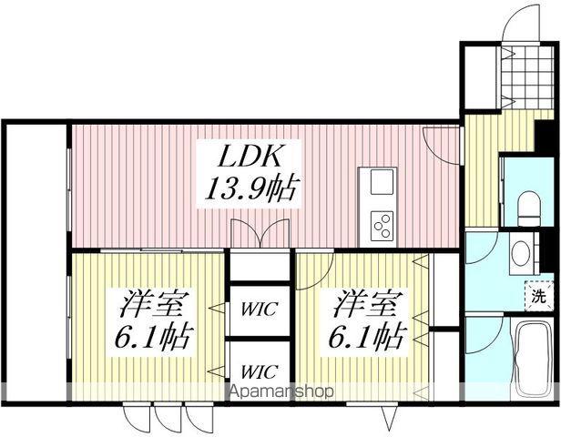 キルシュ ブリューテ 2(2LDK/3階)の間取り写真