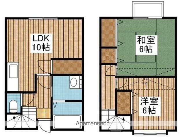 ふぁみーゆ紫竹山A(2LDK/2階)の間取り写真