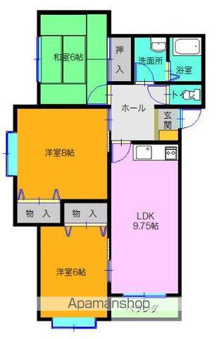 サニーハイム(3LDK/2階)の間取り写真