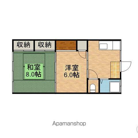 コーポクドウ(2K/1階)の間取り写真
