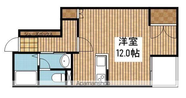 ルーエ紫竹山(ワンルーム/1階)の間取り写真