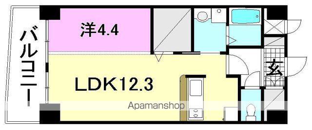 ロイヤルステージ樽味(1LDK/1階)の間取り写真