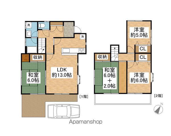 東武鉄道野田線 東岩槻駅 徒歩28分 2階建 築39年(4LDK)の間取り写真