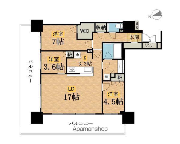ブランズタワー橋本(3LDK/27階)の間取り写真