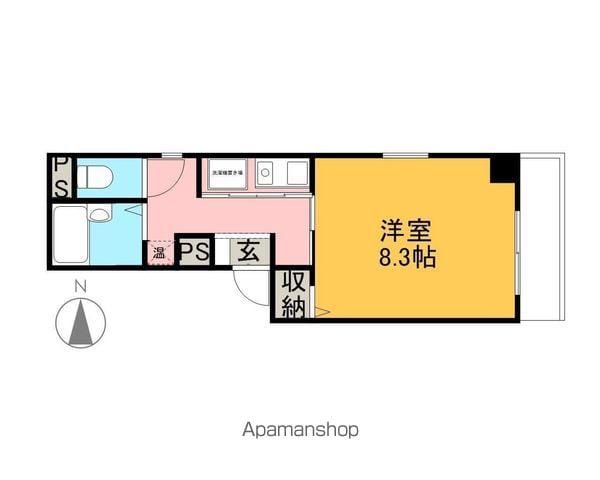 カーサ栄町(1K/3階)の間取り写真