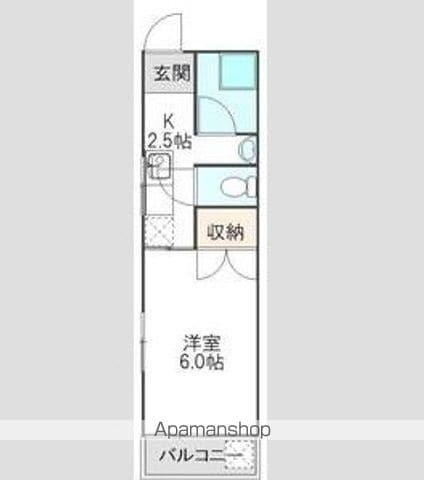 アドレム白鷺(1K/1階)の間取り写真