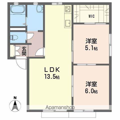 メゾン北野 A棟(2LDK/1階)の間取り写真