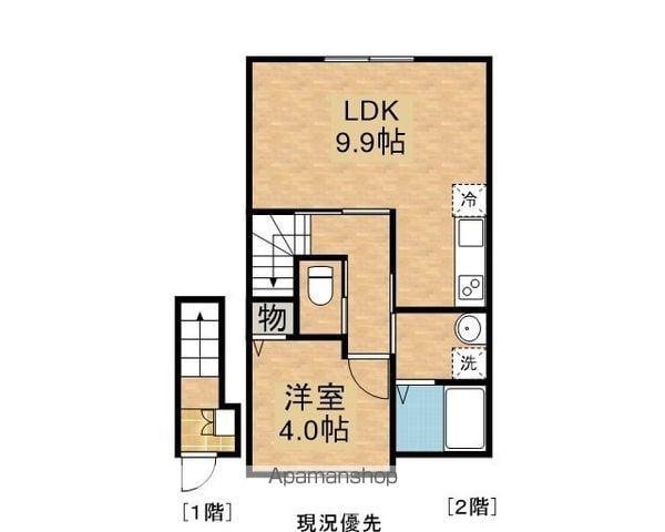 TYLER(1LDK/2階)の間取り写真