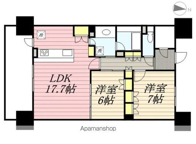 プレミスト佐藤(2LDK/4階)の間取り写真