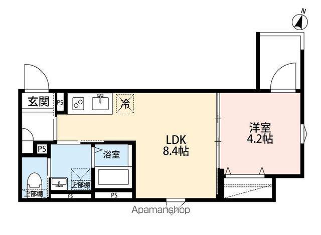 ROBOT HOME 寒川町(1LDK/1階)の間取り写真