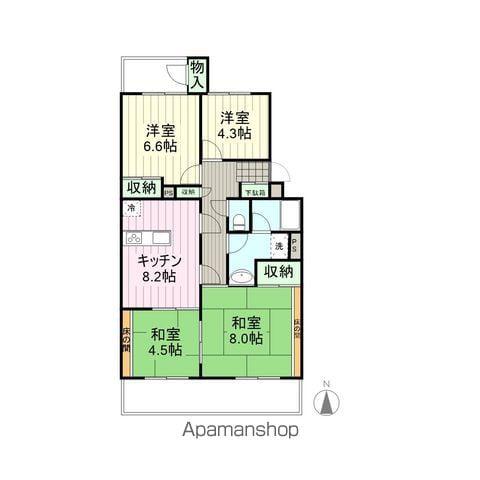 サンセレクト原町(4DK/3階)の間取り写真