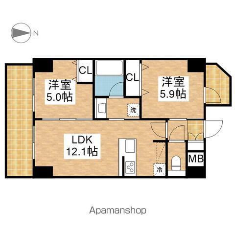 S-RESIDENCE高岳ARDENT(2LDK/12階)の間取り写真