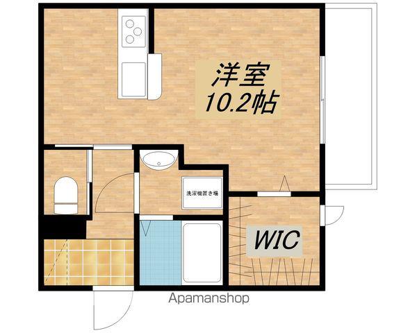 ビオット彦根 B棟(1K/1階)の間取り写真