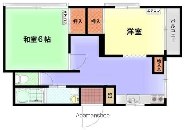 フラワーヒルズ(2DK/2階)の間取り写真