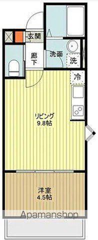 GRADUS福生(1LDK/3階)の間取り写真
