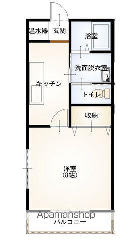 クローバーHARU(1K/1階)の間取り写真