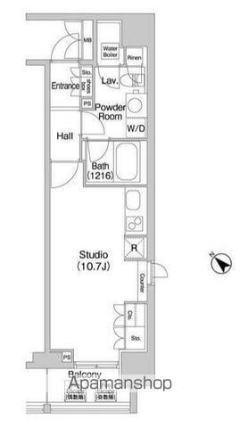 コンフォリア北参道(ワンルーム/11階)の間取り写真