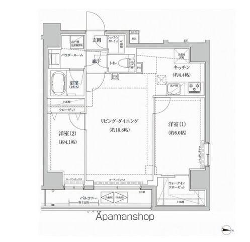 RELUXIA本所吾妻橋Ⅲ(2LDK/12階)の間取り写真