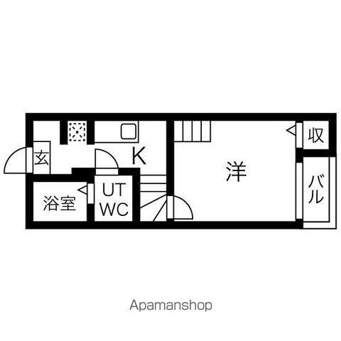 ヴェリテール本陣(1K/2階)の間取り写真