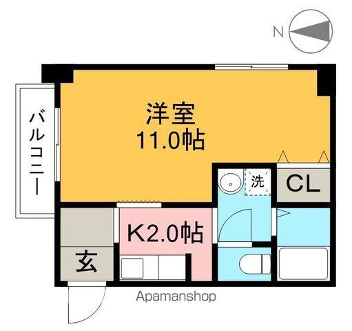 ロイヤル新本町(1K/2階)の間取り写真