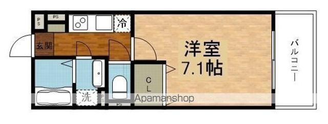 DESIGN SQUARE AN(1K/2階)の間取り写真