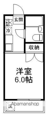 江野沢ハイツA(1K/1階)の間取り写真