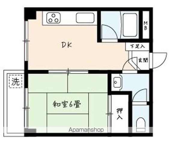 日神パレス青梅(1DK/3階)の間取り写真