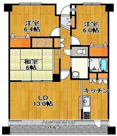 COZY緑が丘(3LDK/2階)の間取り写真