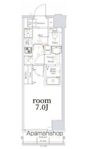 LOG銀座東(1K/3階)の間取り写真