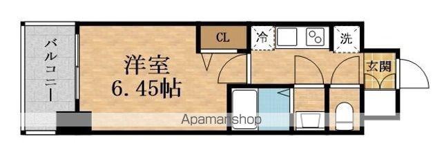 アリヴィス(1K/6階)の間取り写真