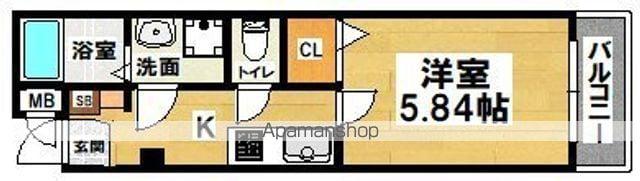 グランツあびこイースト(1K/3階)の間取り写真