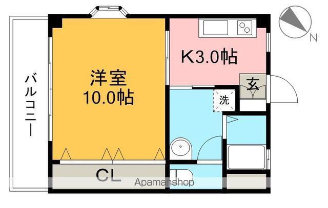 ABIDE(1K/4階)の間取り写真
