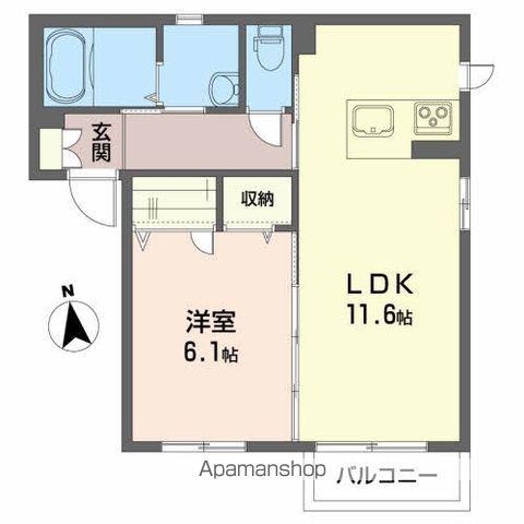 シャーメゾンSKY(1LDK/1階)の間取り写真