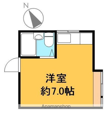 緑樹荘(ワンルーム/1階)の間取り写真