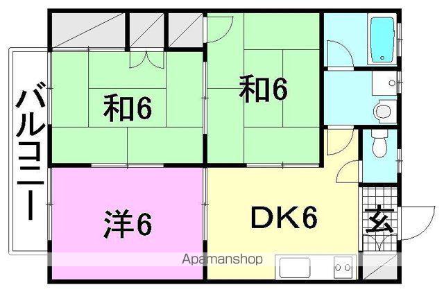 コーポマツイ(3DK/1階)の間取り写真