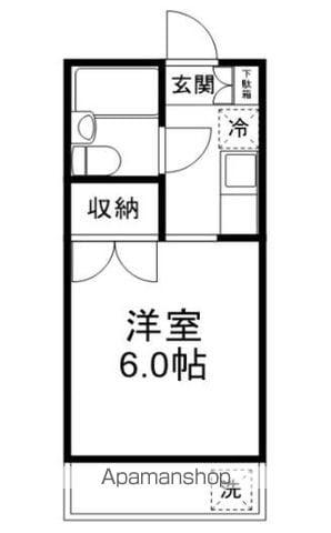 江野沢ハイツA(1K/2階)の間取り写真