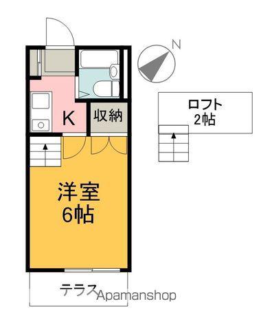 グレースハイツ狭山(1K/1階)の間取り写真