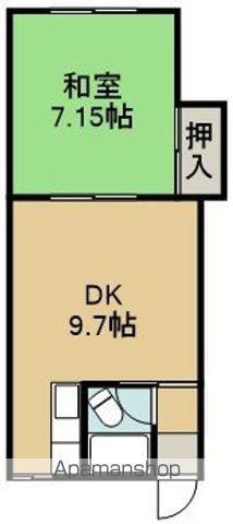 コーポこまつ(1DK/1階)の間取り写真