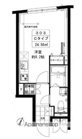カーサブリランテ本駒込(ワンルーム/3階)の間取り写真