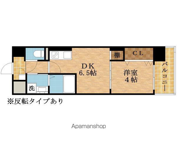 エグゼ大阪CITYオースティン(1DK/11階)の間取り写真