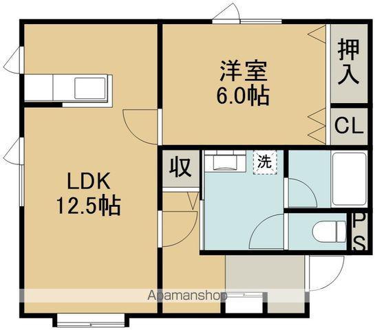 アイバリー西桔梗(1LDK/1階)の間取り写真