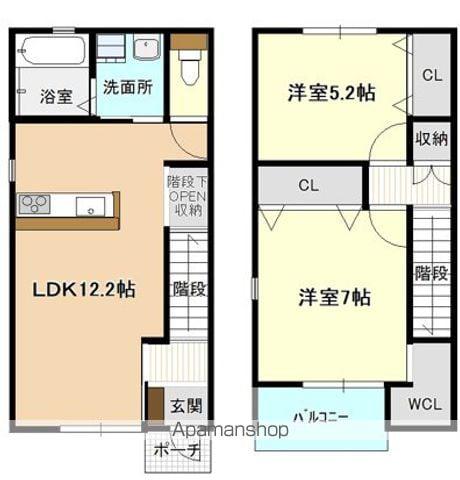 ヴィラルミエール(2LDK/1階)の間取り写真