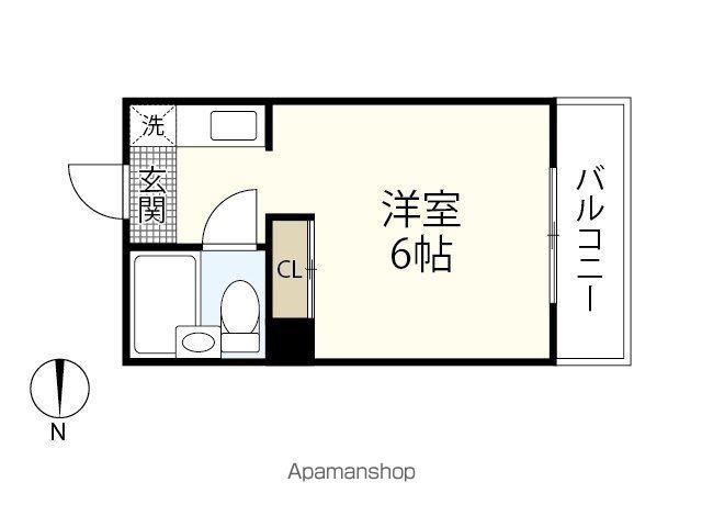 ベルパトリエ己斐中(ワンルーム/3階)の間取り写真