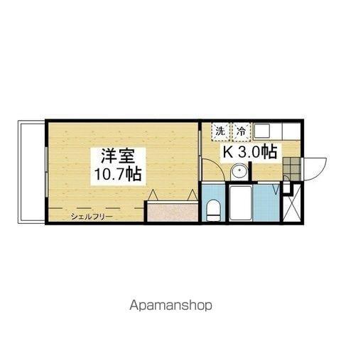 メゾンド南海Ⅰ(1K/3階)の間取り写真