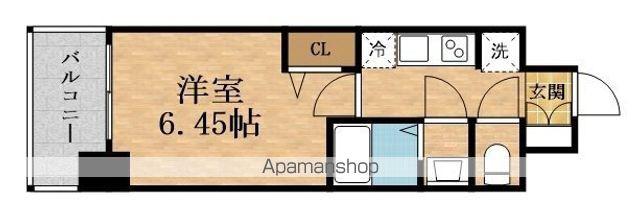 アリヴィス(1K/4階)の間取り写真