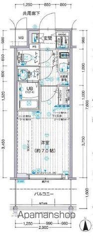 エスリード志賀本通ザ・フロント(1K/3階)の間取り写真