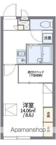 レオパレスレオ五反田(1K/2階)の間取り写真